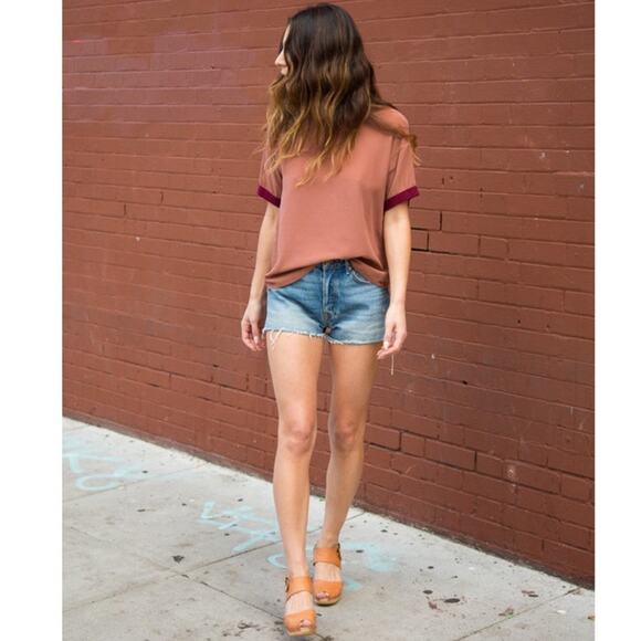 GRLFRND Cindy High-Rise Cut Off Button Fly Short in Nobody Does it Better Sz 28 - Picture 4 of 16